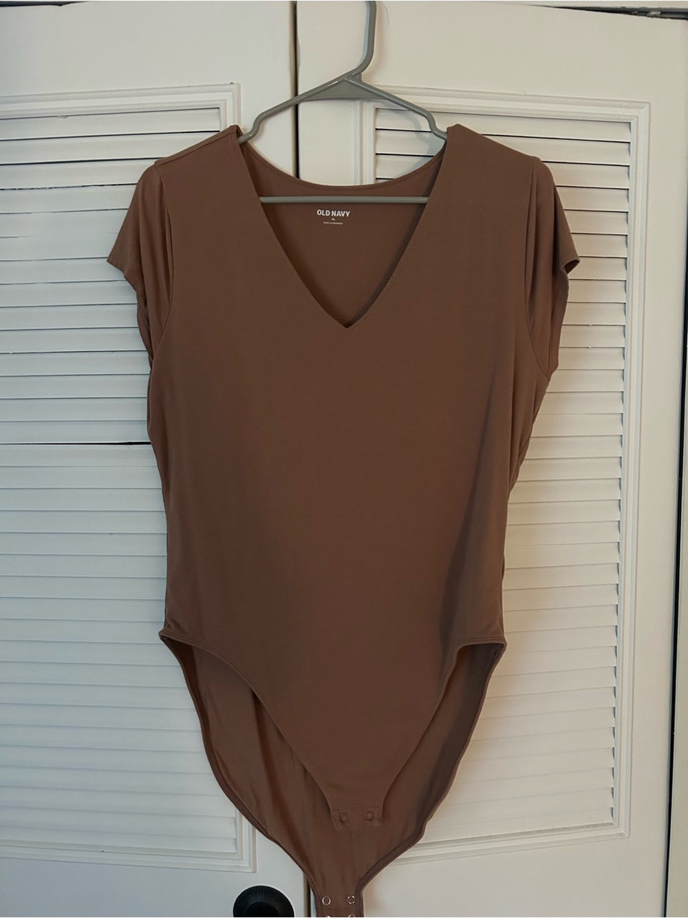 Old Navy Brown V-Neck Bodysuit